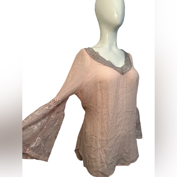 No boundaries beautiful top shirt  3/4 short sleeve ruffle women size 2X - Picture 2 of 6